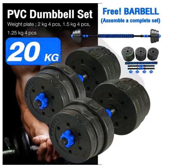 Tạ tập tay đẩy kết hợp, tạ nam nữ tập gym tập thon tay (Chọn Lực Nặng Của Tạ 20kg Q305 - BLUE)Giá tốt Hàng Chuẩn