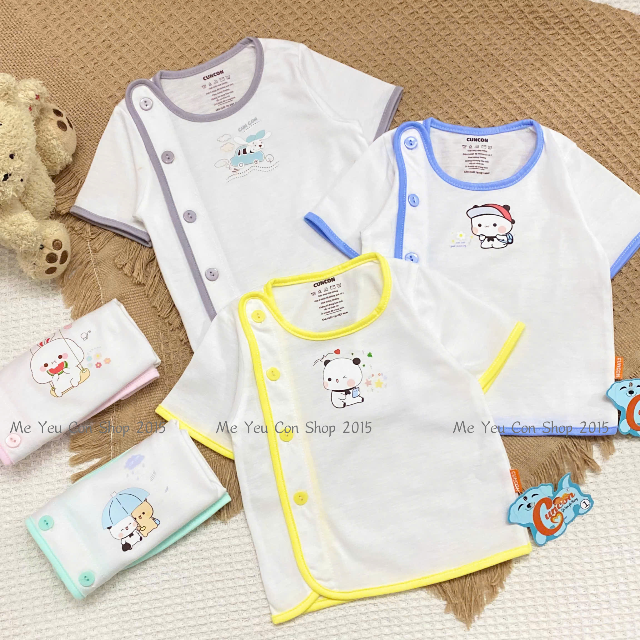 [CC01] 3-9kg ÁO BÁC SĨ TAY NGẮN TRẮNG VIỀN CÚN CON - Viền Xanh Dương