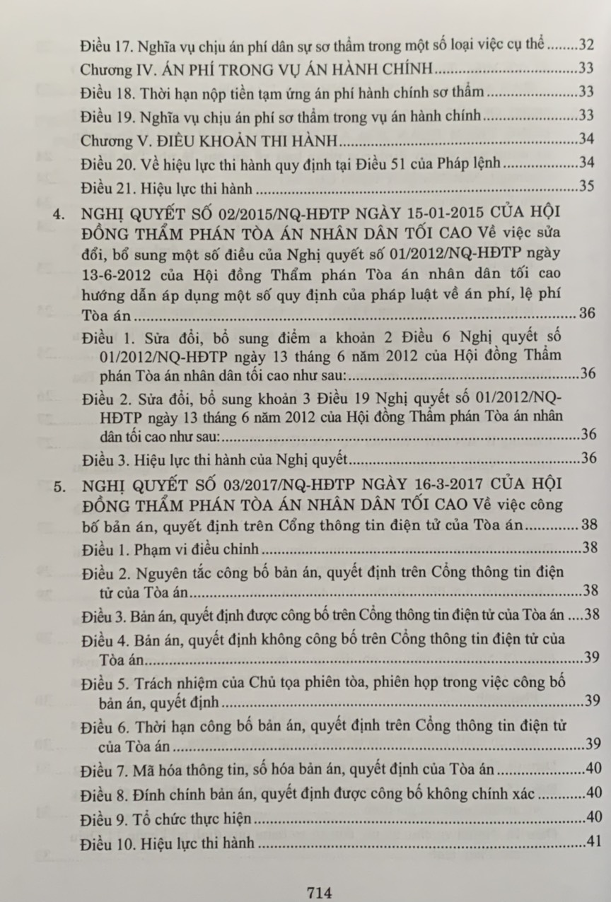 Hệ thống các nghị quyết của Hội đồng Thẩm phán Tòa án nhân dân tối cao về dân sự và tố tụng dân sự từ 1990-2023