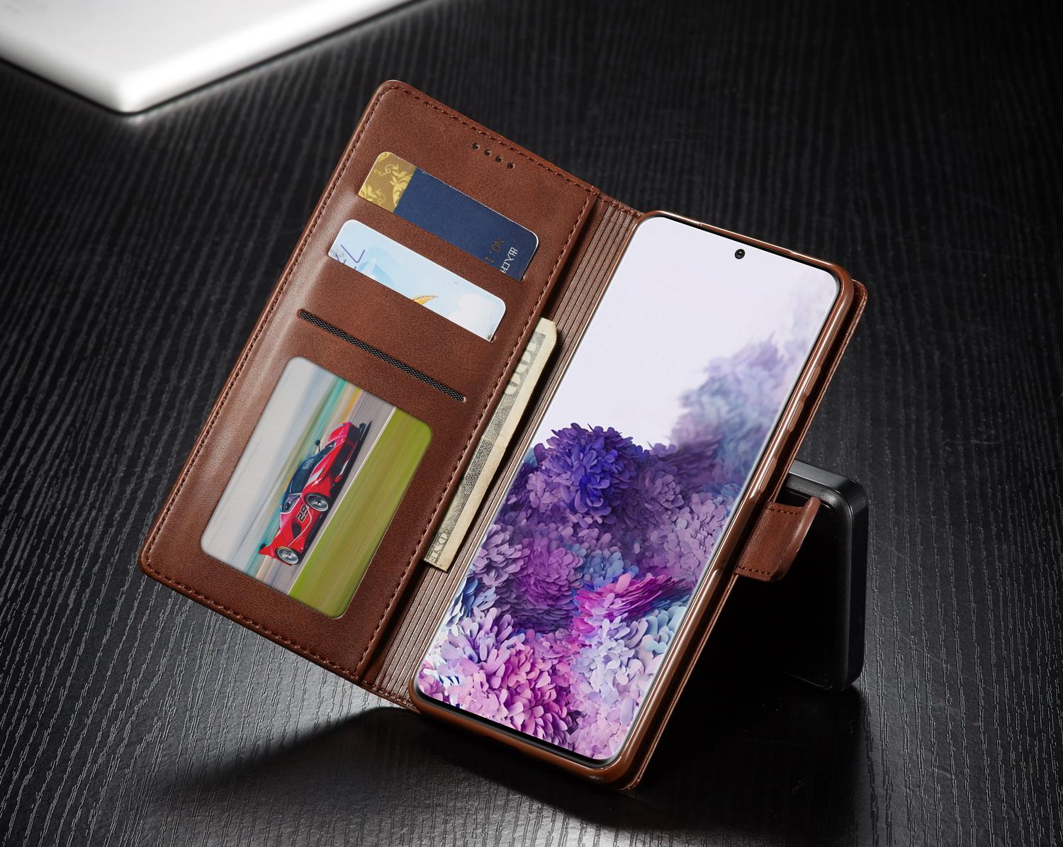 Cho Samsung Galaxy S20 FE S20 Fan Edition S20 Lite Bao da điện thoại PU chống sốc kiểu ví thẻ gập cao cấp