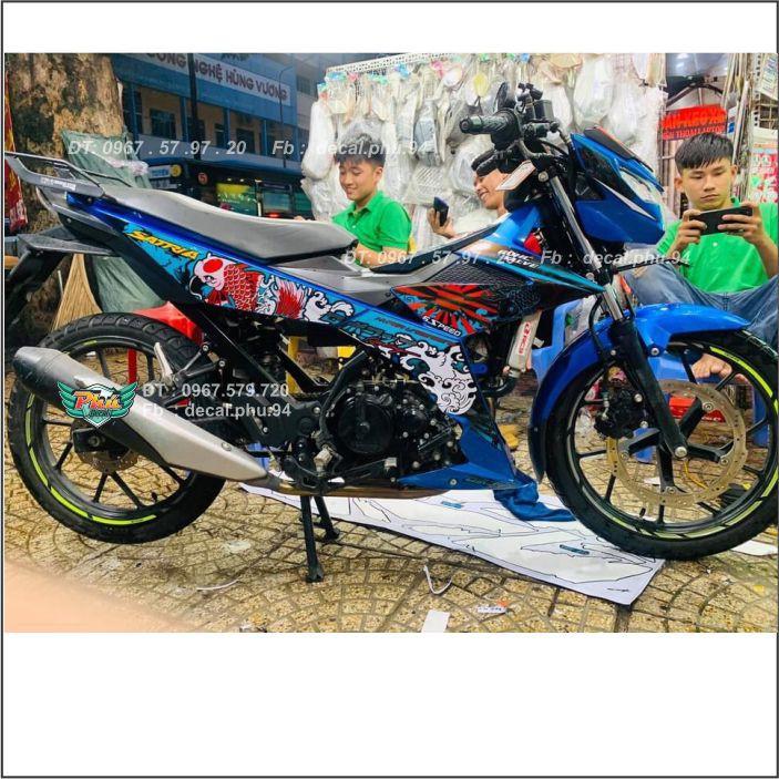 Tem Rời Satria Cá Chép xanh đen