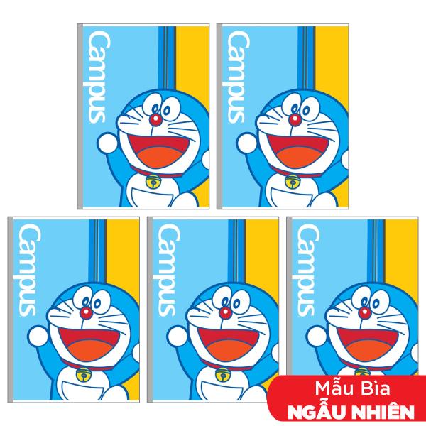 Combo 5 Tập Doraemon Smile - B5 Kẻ Ngang Có Chấm 120 Trang ĐL 70g/m2 - Campus NB-BDSM120 (Mẫu Màu Giao Ngẫu Nhiên)