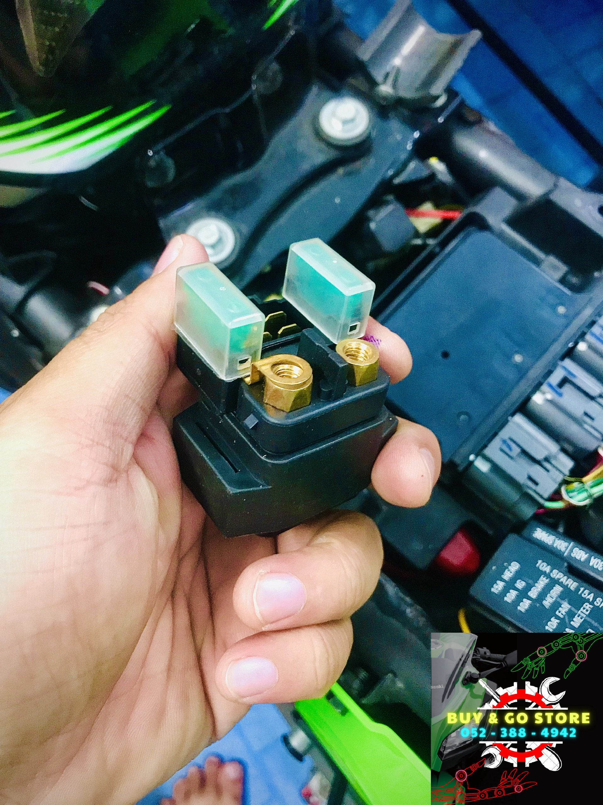 Relay đề kawasaki - Relay starting use for kawasaki. (Ninja/Z300,Zx25r, Vulcan/Z650/ Ninja 650 halogen, Versy300)