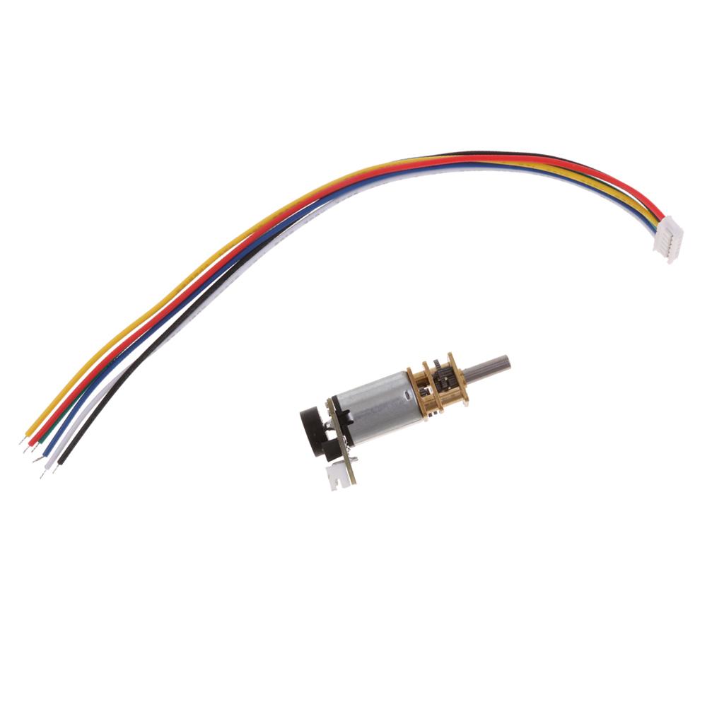DC 12V Micro Gear Motor Speed Reduction Motor with Gearbox Coder 78-3000RPM