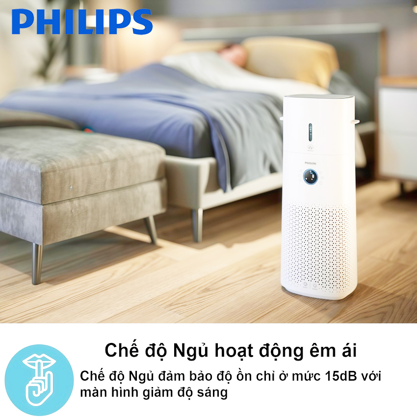 Máy lọc không khí kiêm máy tạo độ ẩm 2 trong 1, công nghệ hiện đại NanoCloud. Thương hiệu Hà Lan cao cấp Philips - AC3737/00. Hàng chính hãng