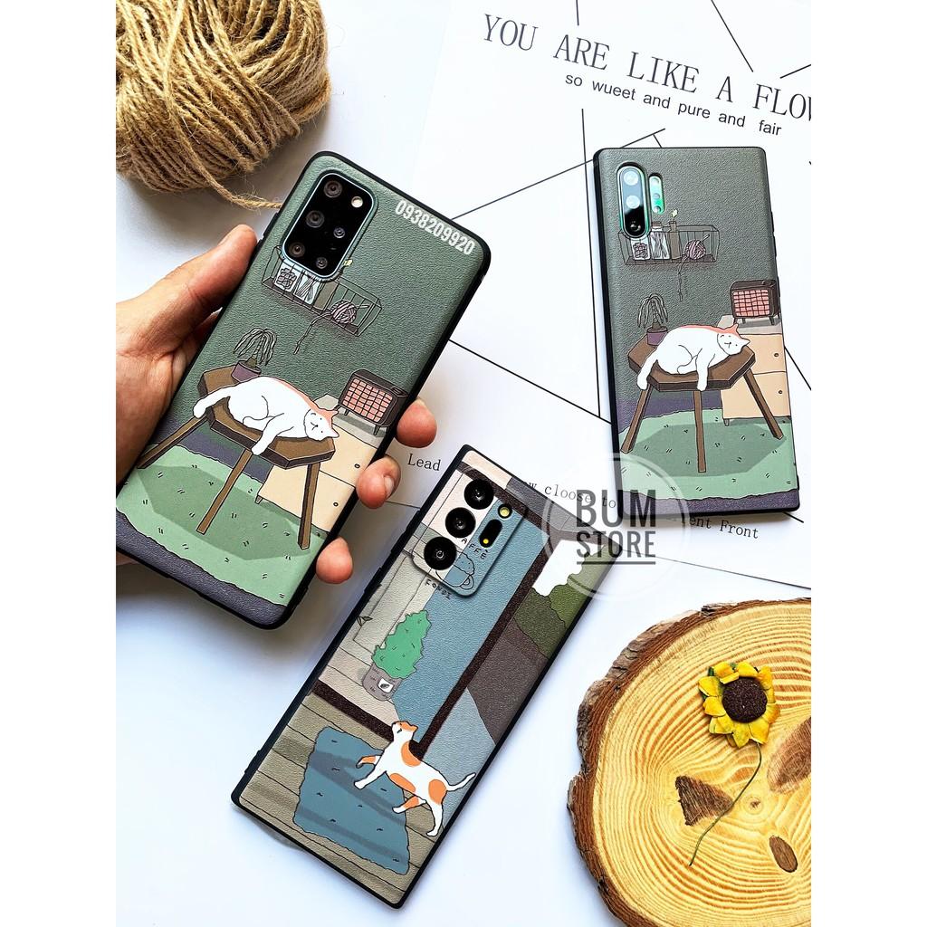 Ốp Lưng Cho Samsung Galaxy S23 Ultra / S23 Plus / S22 ULTRA / S22 Plus / S21 Ultra / Note 20 Ultra / Note 20 / S21 FE Hình Mèo Cute In Nổi