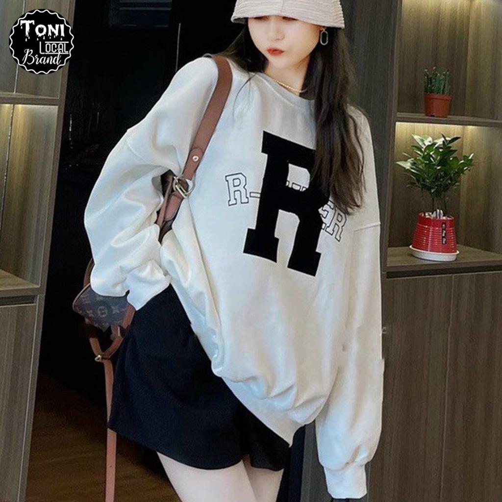 Áo Sweater Nỉ Ngoại chữ R - Áo Khoác Nỉ nam nữ Unisex (ST140 - Ảnh Thật)