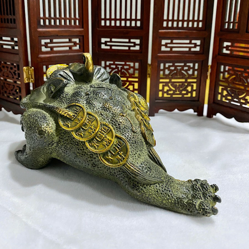 CÓC NGẬM TIỀN - THIỀM THỪ TÀI LỘC PHONG THUỶ BẰNG ĐỒNG