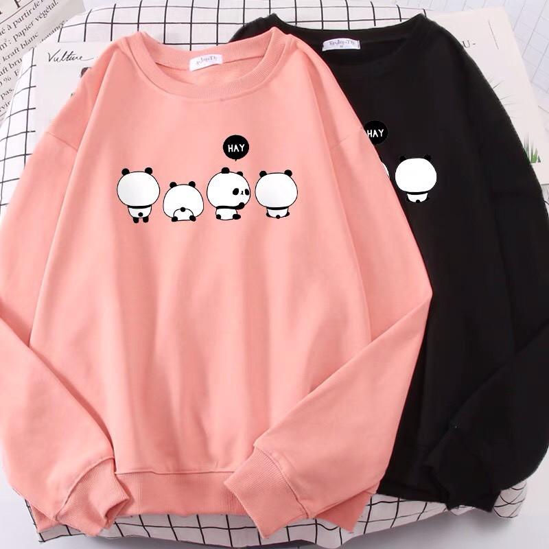 ÁO SWEATER IN 4 CON GẤU TRÚC