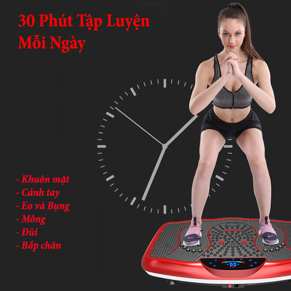 Máy Rung Toàn Thân FitNess- Tốc độ 120 Công suất 350W - Có Bluetooth Nghe Nhạc Có điều khiển từ xa.