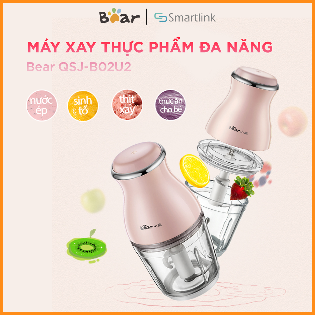 Máy Xay Thực Phẩm Đa Năng, Đồ Ăn Dặm Cho Bé Bear QSJ-B02U2 - Hàng Chính Hãng