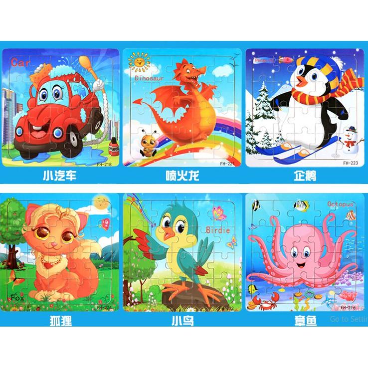 COMBO 10 tranh xếp hình 20 miếng puzzle cho bé - Đồ chơi giáo dục thông minh trẻ em