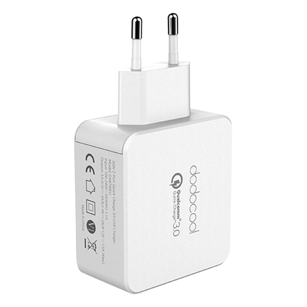 Apdapter 2 cổng Quick Charge 3.0 Dodocool DA87WEU - Hàng Chính Hãng