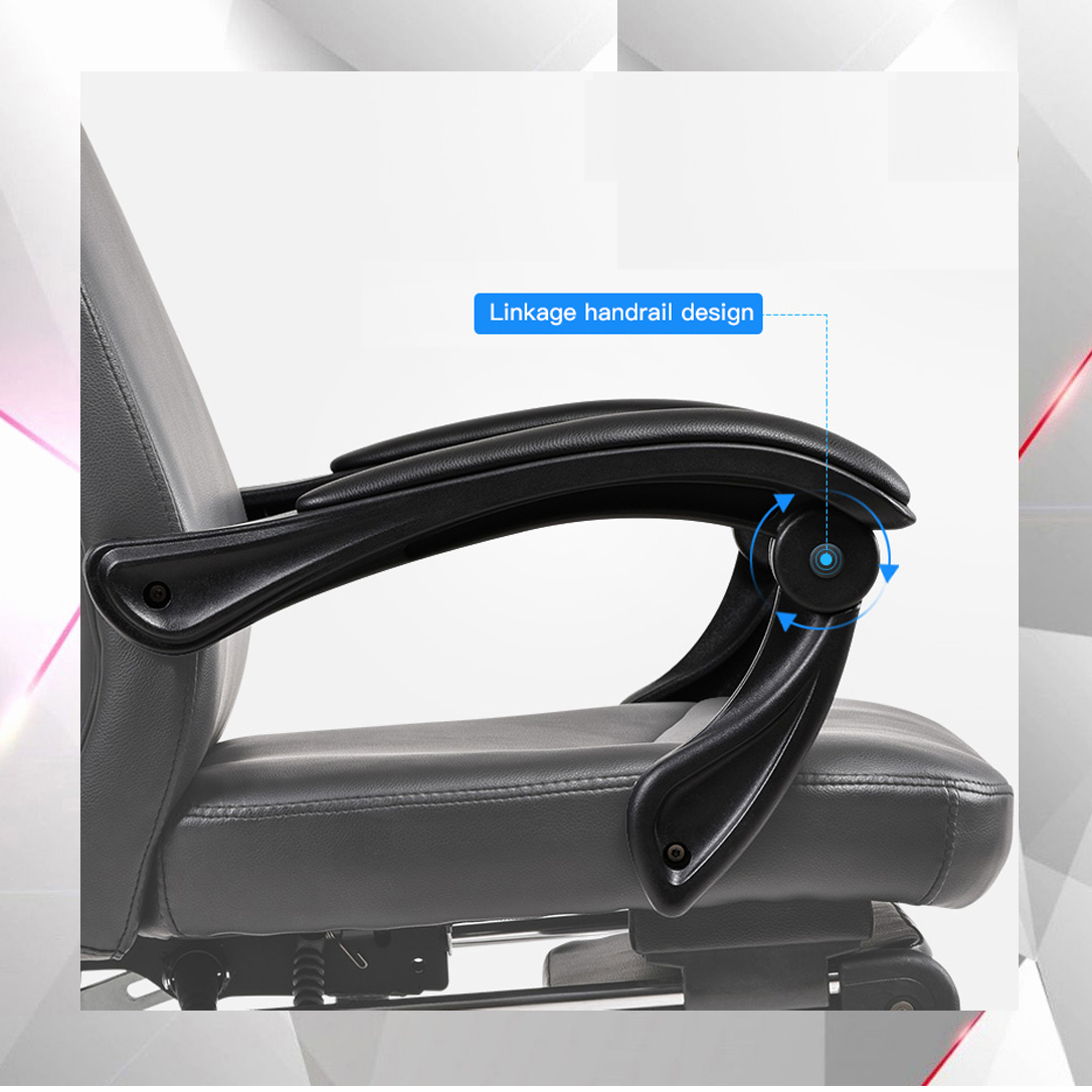 Ghế Văn Phòng Dành Cho Sếp PVC Cao Cấp, Lưng Cao, Có Tựa đầu và Gác Chân, Ngã Lưng Thư Giãn AZP-516 - Hàng Nhập Khẩu 100%