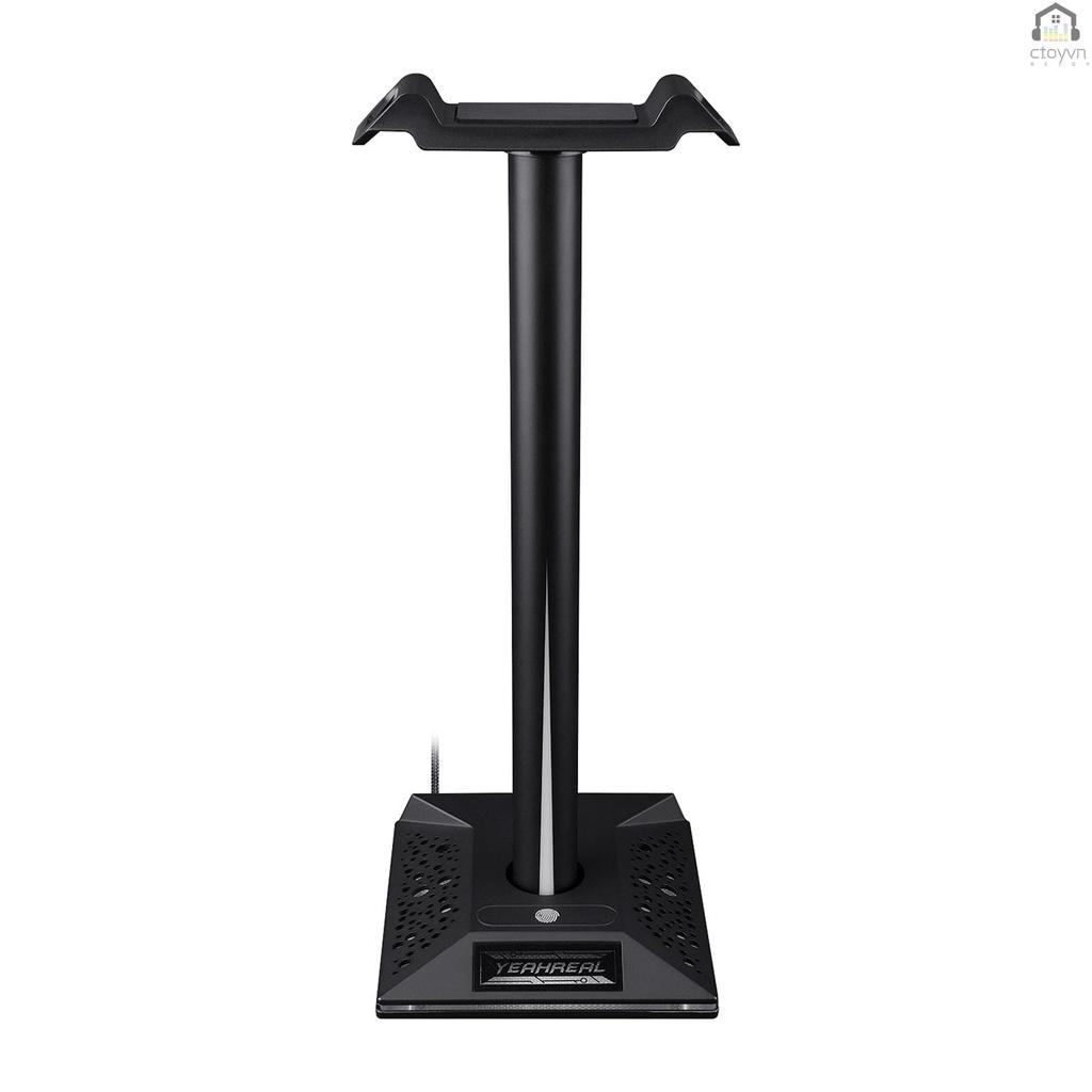 Giá đỡ tai nghe chụp tai EB01 RGB chơi game có 2 cổng USB 3.5mm