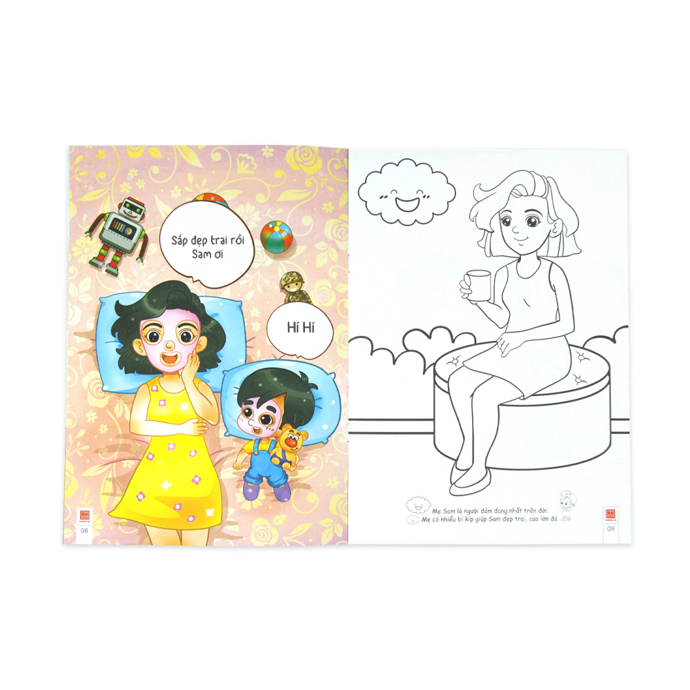 Bộ 3 quyển vở tô màu Hồng Hà "Câu chuyện của Sam" dành cho bé từ 3 tuổi
