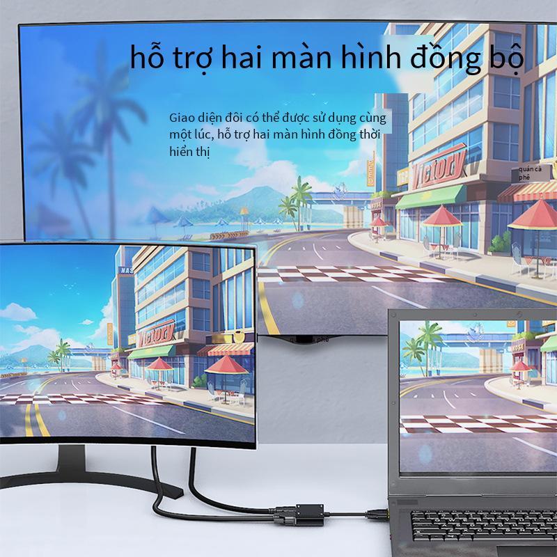 Bộ chuyển đổi độ nét cao VGA sang HDMI kiểu mới nhất Cáp chuyển đổi VGA sang HDMI + VGA với màn hình hiển thị kép âm thanh