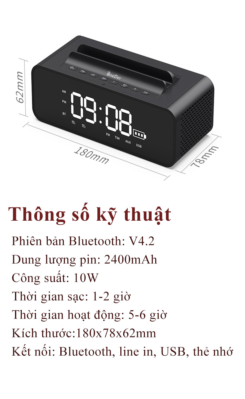 Loa Bluetooth Loa nghe nhạc cao cấp Âm thanh sống động PKCB V06 PF146