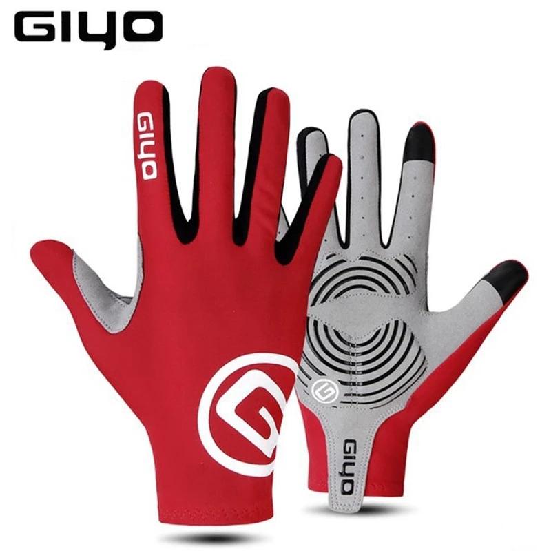 Giày Giyo Đi Xe Đạp Găng Tay Full Ngón Vải Lycra Găng Tay Hở Ngón Thu Đông Xe Đạp Găng Tay Dài Chống Trơn Trượt Cho MTB Xe Đạp Đường Bộ Thiết Bị Color: black Size: XL