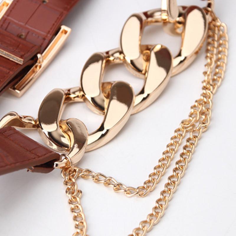 KP Châu Âu Và Mỹ Thắt Lưng Nữ Hợp Thời Trang Punk Phóng Đại Dây Chuyền Dây Thắt Lưng Với Quần Áo Thắt Lưng Thời Trang Thắt Lưng