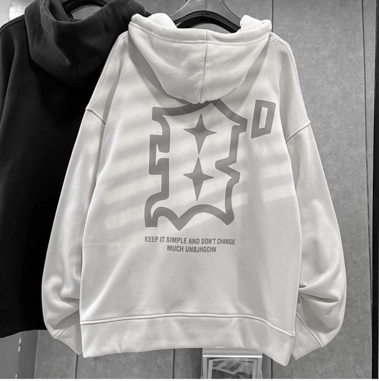 Áo khoác Hoodie Nỉ In Chữ B Dáng Rộng Siêu Basic Nam Nữ Mặc So Hot, áo khoác dây kéo nón to chất Form to rộng Hàng chuẩn mũ đẹp dễ phối đồ phong cách trẻ trung Hàn Quốc, Áo khoác chống nắng dây kéo