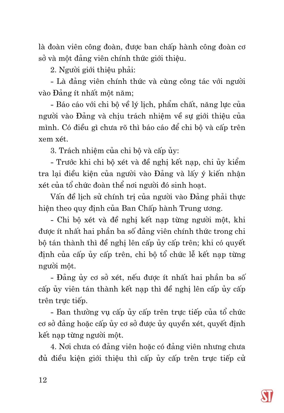 Điều Lệ Đảng Và Một Số Quy Định, Hướng Dẫn Thi Hành