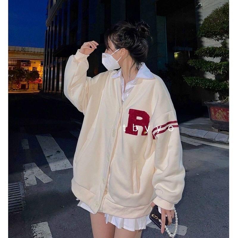 Áo khoác nỉ ngoại cardigan cài nút không nón unisex ulzzang nam nữ