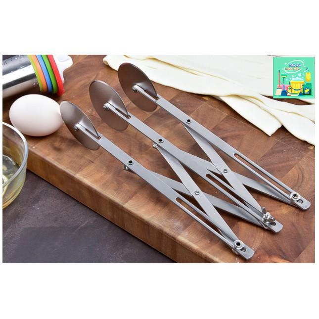 Con lăn cắt bánh Pizza bằng thép không gỉ chống dính có thể điều chỉnh kích thước - TT1170