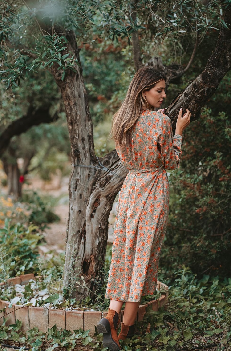 Đầm Midi Hoa Cotton Isla Bonita