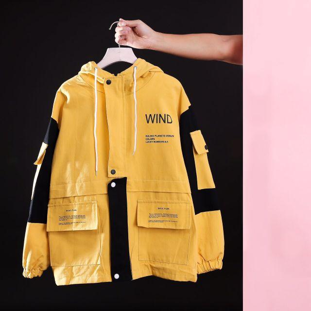 ÁO KHOÁC KAKI HỘP CHỮ WIND Y HÌNH THỜI TRANG NAM NỮ
