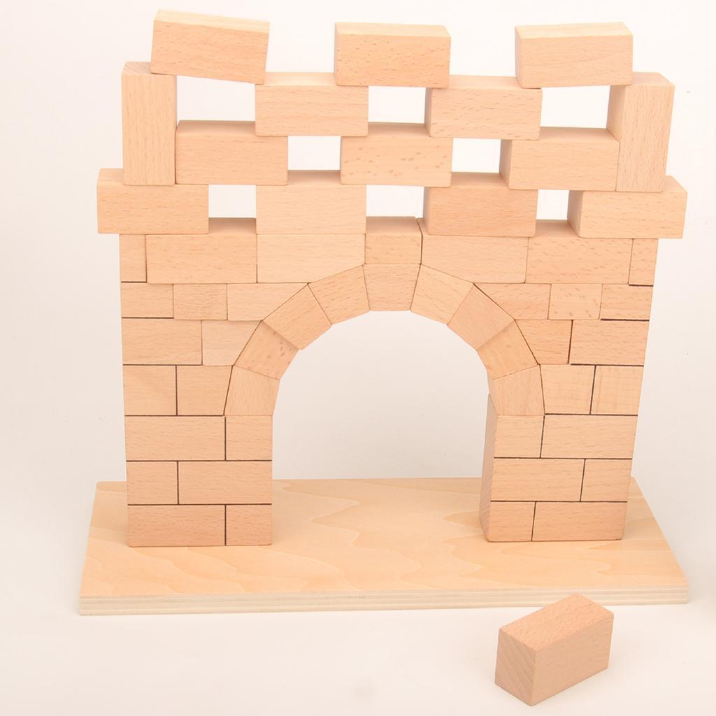 Roman Bridge Wooden Construction Blocks Bricks Toy Set 4-8 Years