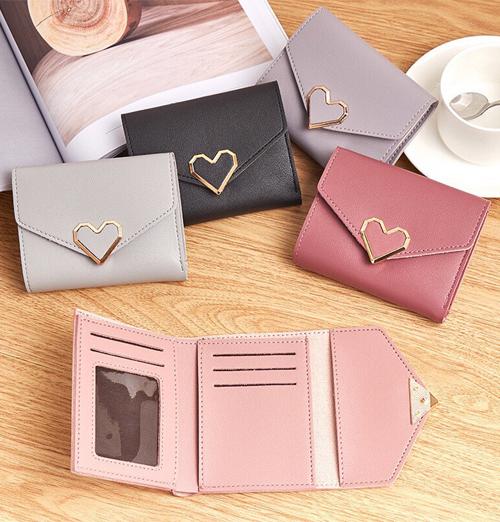 Ví Nữ Dáng Ngắn Khóa Trái Tim Mini Kiểu Dáng Hàn Quốc VN03 Hot Trend