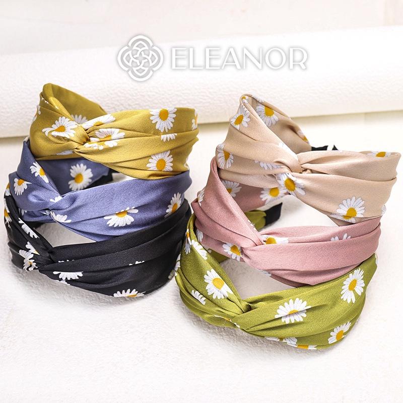 Băng đô tóc nữ Eleanor Accessories vải xoắn họa tiết hình bông hoa phụ kiện tóc dễ thương