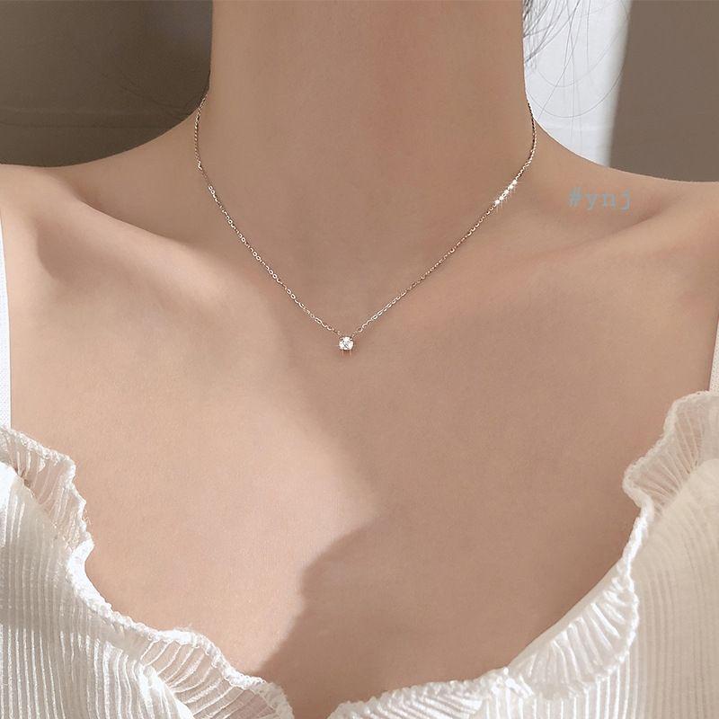 Dây chuyền bạc ý đính đá YN JEWELRY