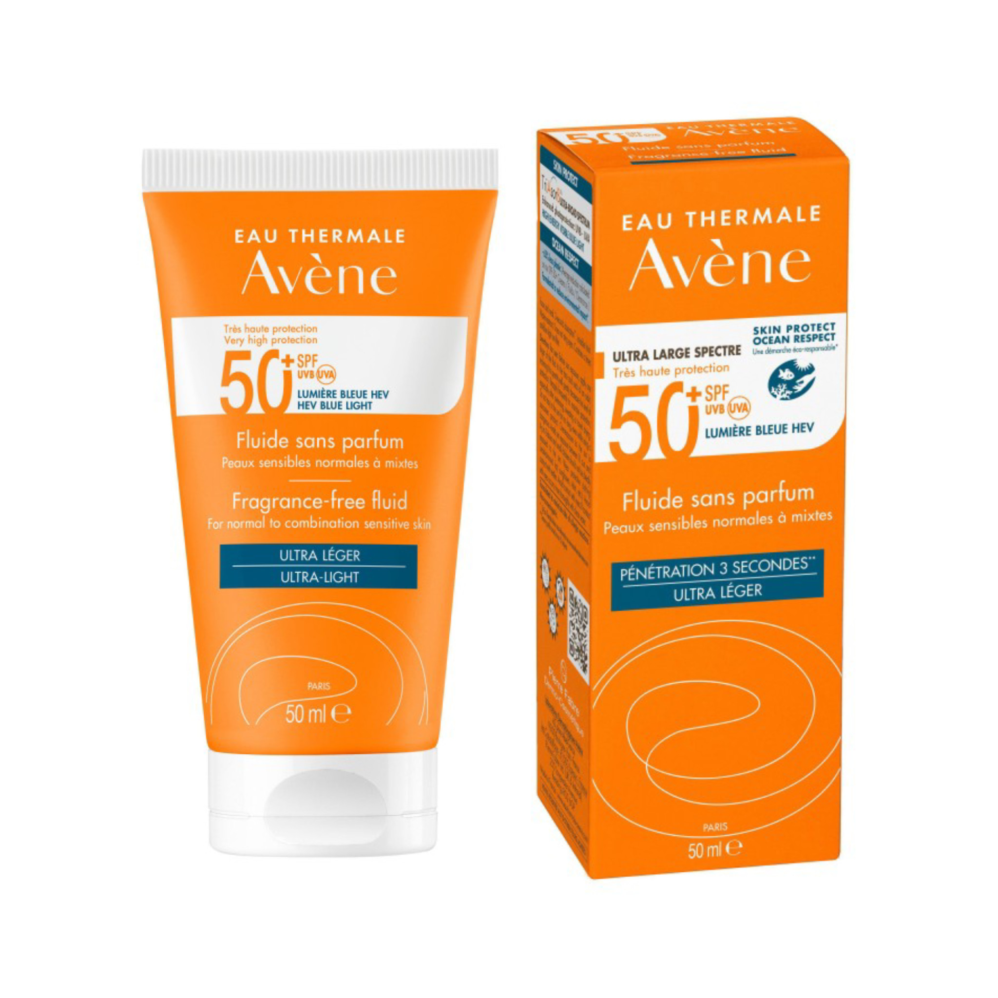 Kem Chống Nắng Avene Very High Protection Fluid Spf 50+ bảo vệ da nhạy cảm 50ml