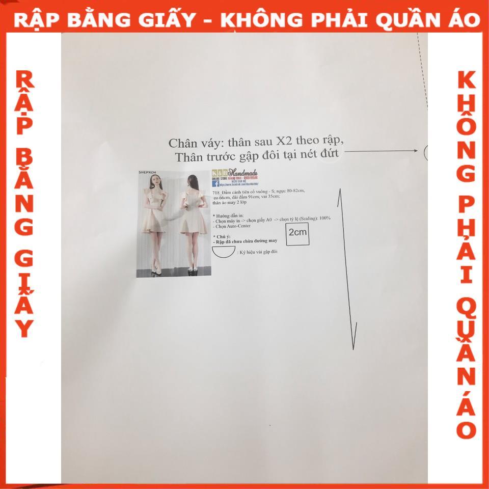 Rập giấy A0 mã 732 (BẢN VẼ) - rập đầm tay phồng