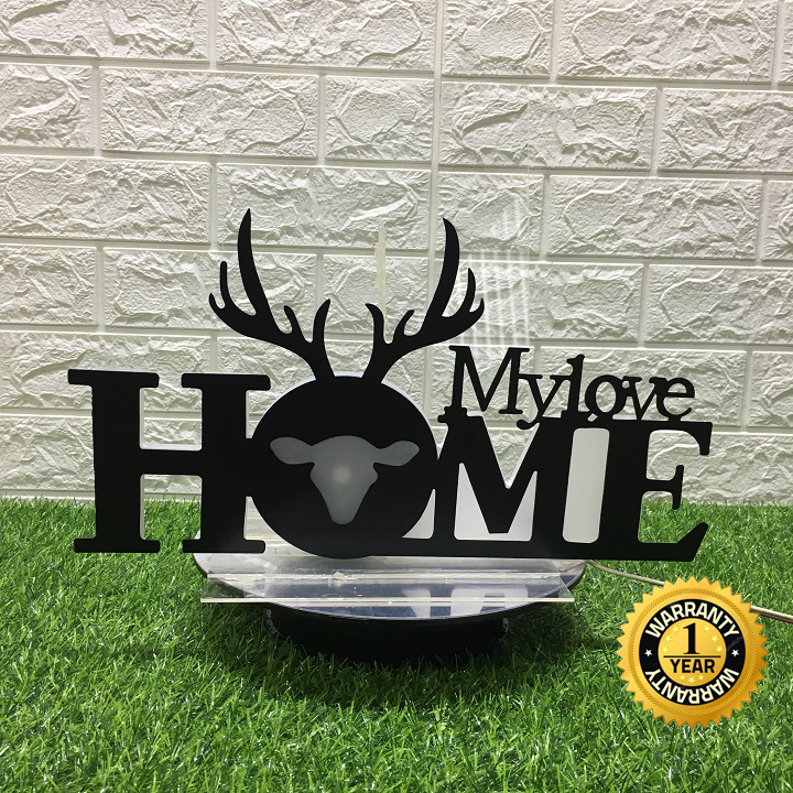 Đèn gắn tường trang trí phòng khách, phòng ngủ hình chữ HOME 12W sáng vàng C6578