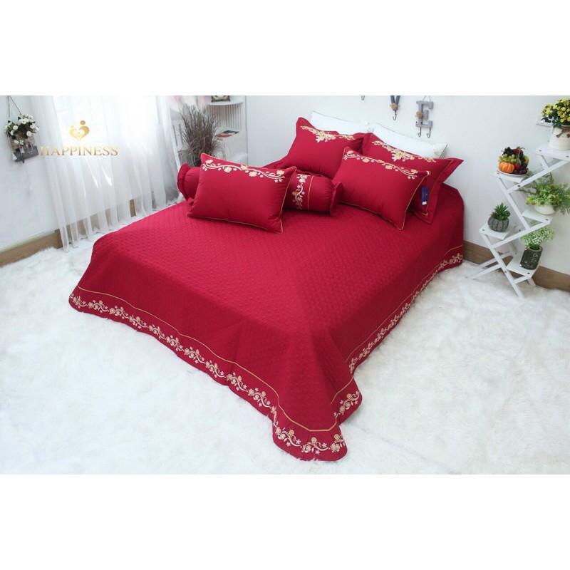 Bộ chăn ga gối trần bông Hapiness 7 món