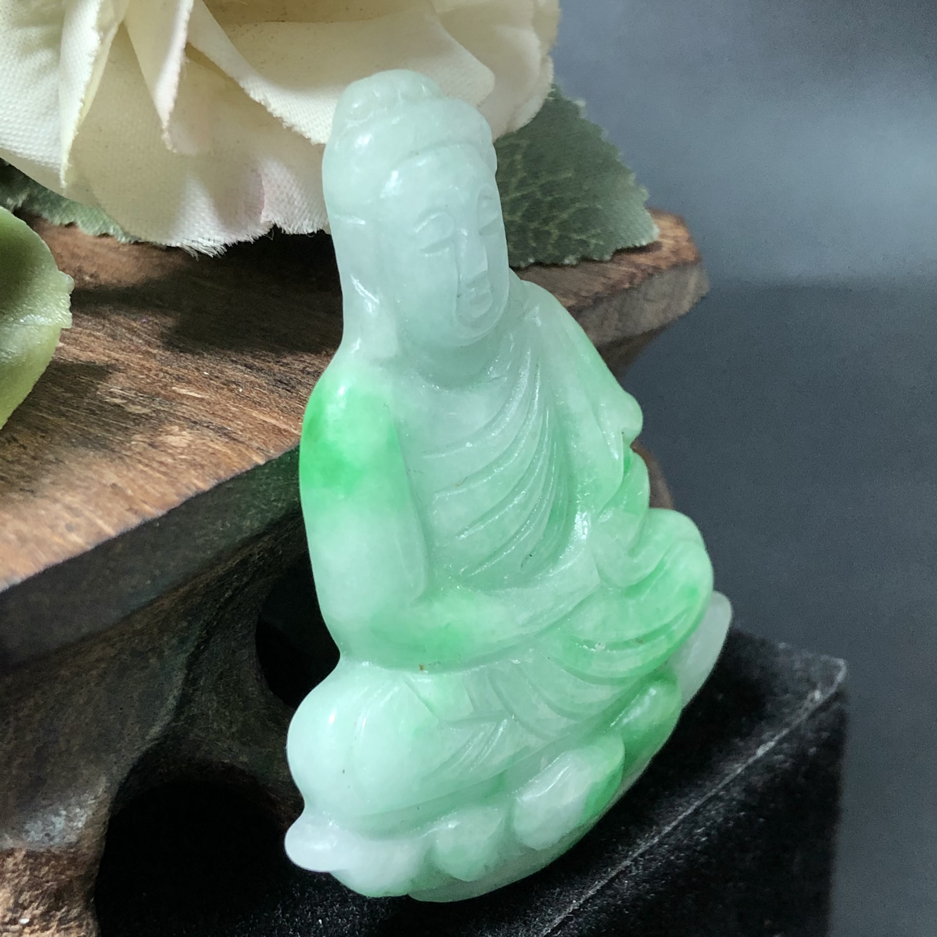 Mặt Phật Tổ Cẩm Thạch xanh lí cao cấp