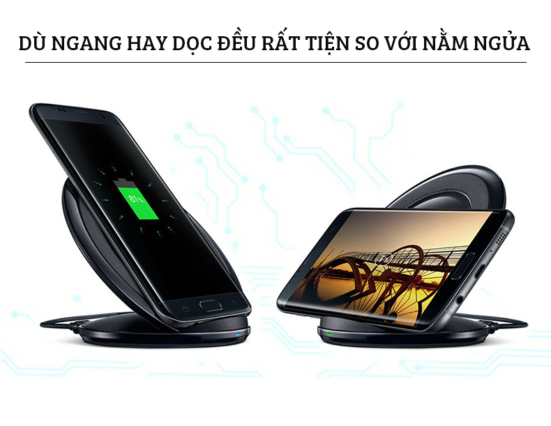 Đế sạc nhanh không dây Fast Charge kiêm giá đỡ cho Samsung, iPhone, Xiaomi, Huawei, Oppo…