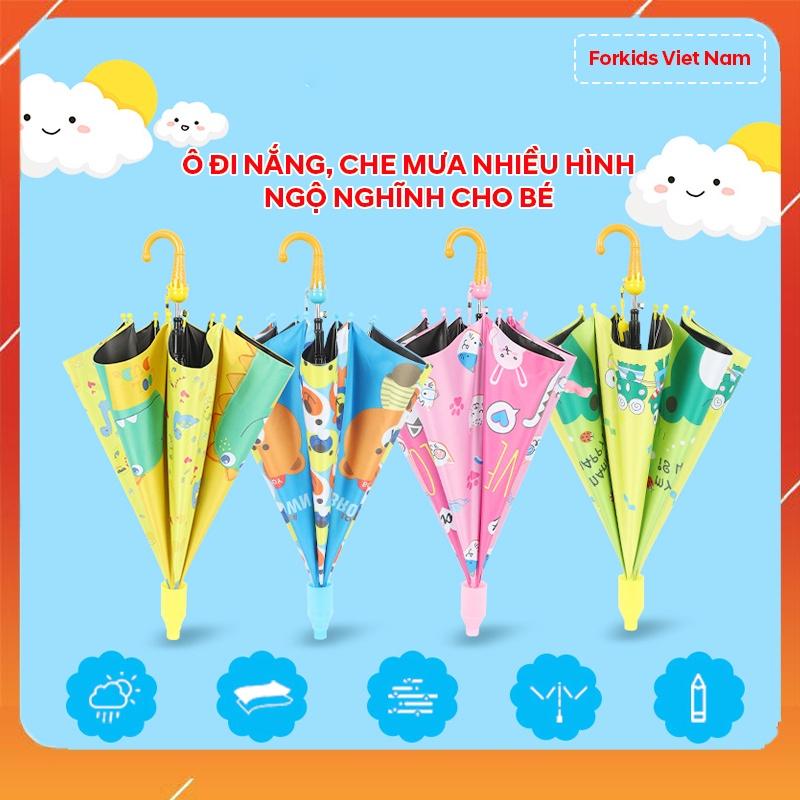 ♧Ô dù trẻ em nhiều hoạ tiết HOẠT HÌNH siêu Ngộ Nghĩnh cho bé Trai và Gái
