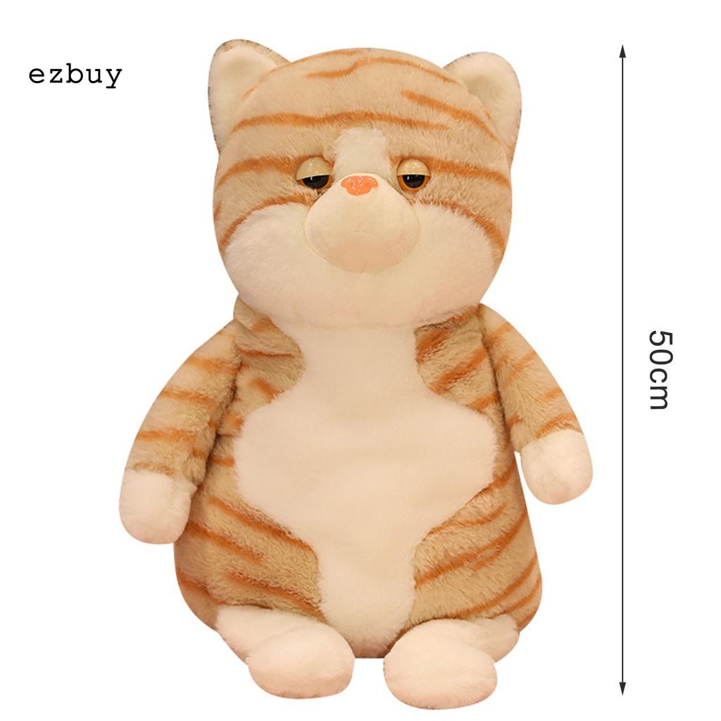 Washable Cat Stuffed Toy Clear Lines Kitty Stuffed Doll Breathable for Anniversary