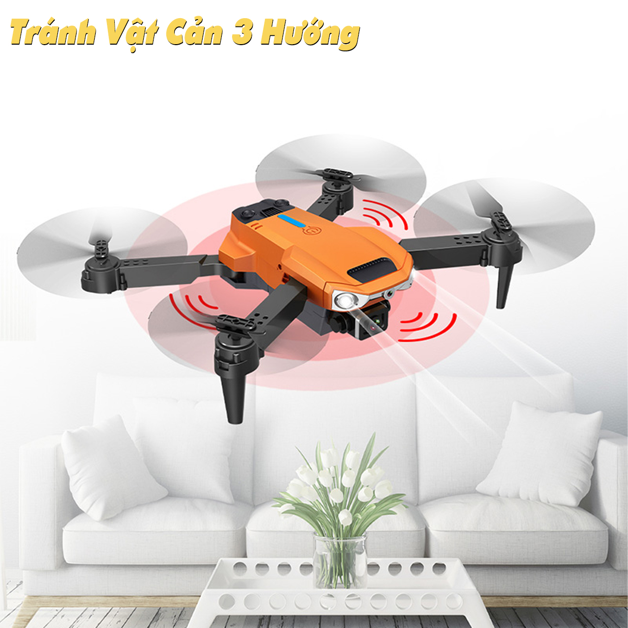 Flycam E88 máy bay điều khiển từ xa camera kép Quadcopter UAV Với Bản Nâng Cấp 720P / 1080P / 4K HD FPV GPS WiFi - Hàng Chính Hãng
