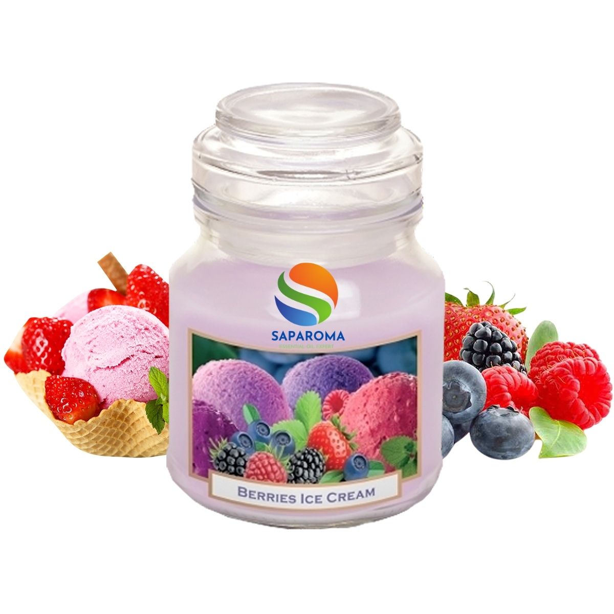 Hũ nến thơm tinh dầu Bartek Fruitful 130g QT028520 - hương trái cây, nến trang trí, thơm phòng, thư giãn, hỗ trợ khử mùi