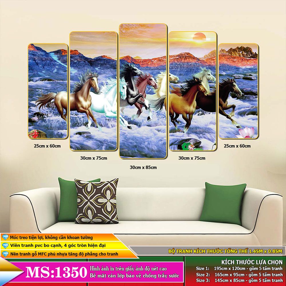 Tranh treo tường - mã đáo thành công: 1350L5