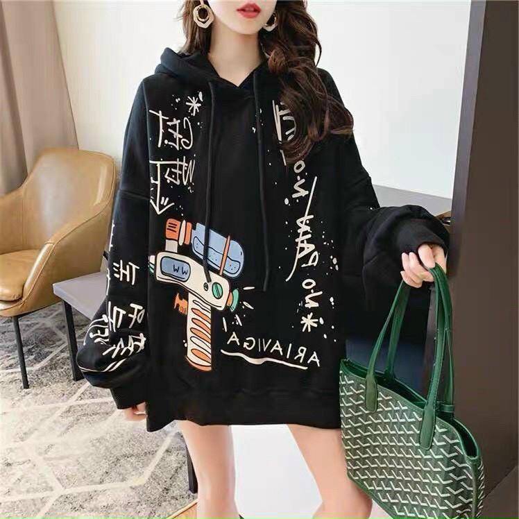 Áo khoác hoodie Chống Rét 123SHOP Cho Nam nữ Cho Cặp Đôi in hình Tàu vũ trụ Chất Nỉ Unisex  Form rộng Có 2 Màu Ulzzang