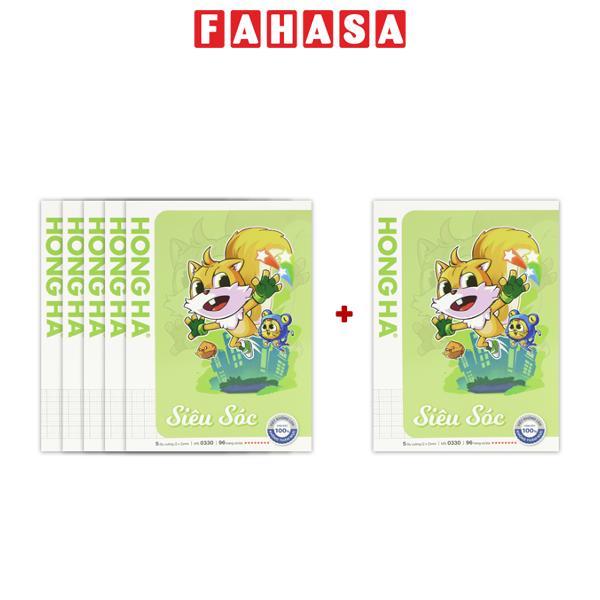[MUA 5 TẶNG 1] Tập Học Sinh Class Siêu Sóc - 5 Ô Ly - 96 Trang 120gsm - Hồng Hà 0330 - Màu Xanh Lá
