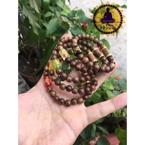 Vòng tay trầm hương tốc tự nhiên mix charm cao cấp