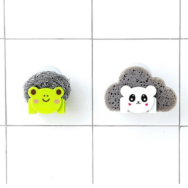 Kitchen Sponges Holder Suction Cup Sink Sponges Drain Drying Rack Storage Holder Bathroom Sundries Shelf Wall-mounted