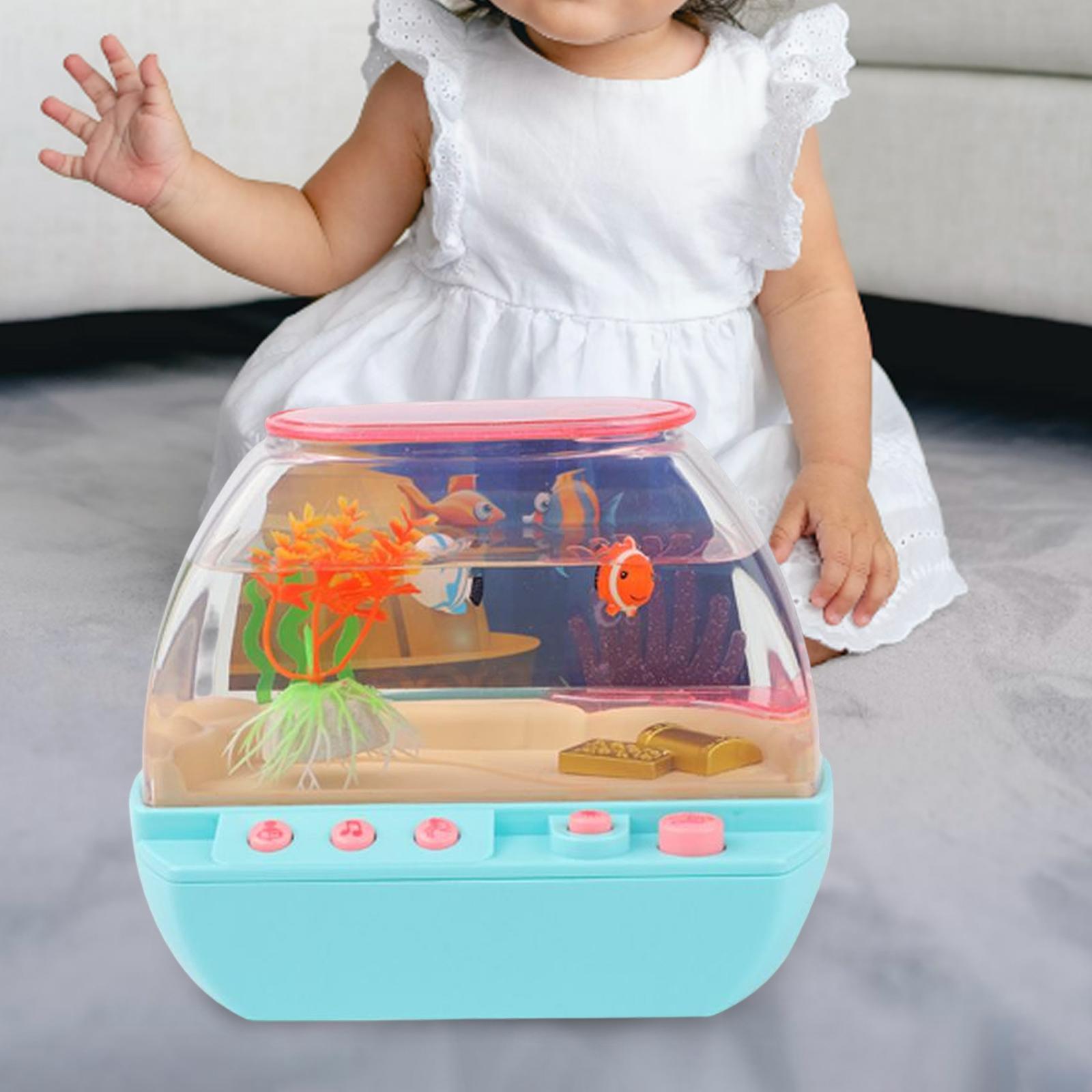 Aquarium toys tank aquarium mini Blue